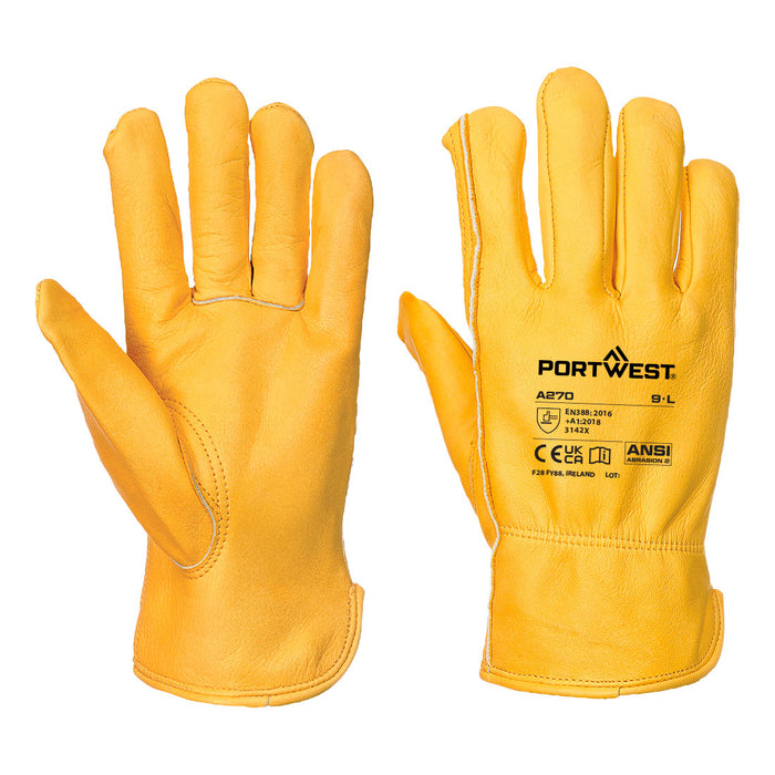 A270 - Leather Driver 100 Cow Grain Glove
