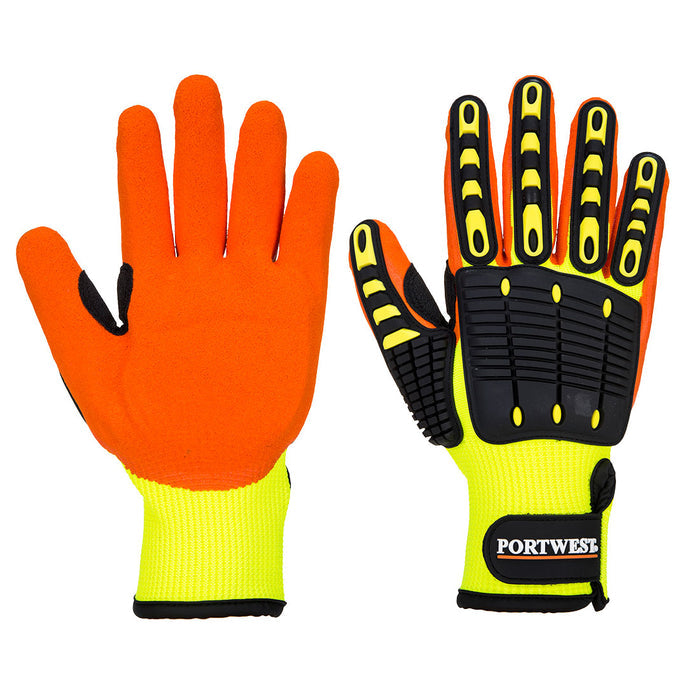A721 - Impact 13 Nitrile Reinforced Palm Glove Yellow/Orange