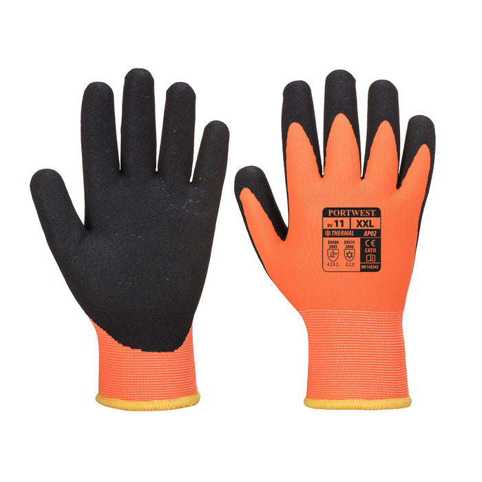 AP02 - Cold 10 Nitrile Sandy Liquid Repellent Glove Orange/Black