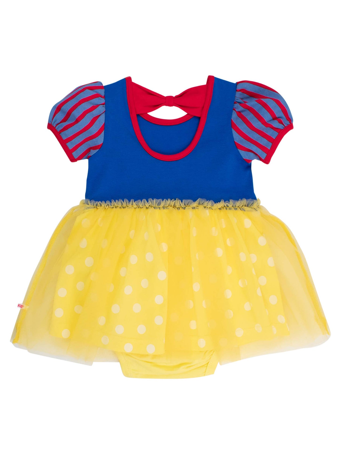 Baby Girls Apple Princess Short Sleeve Bow Twirl Romper