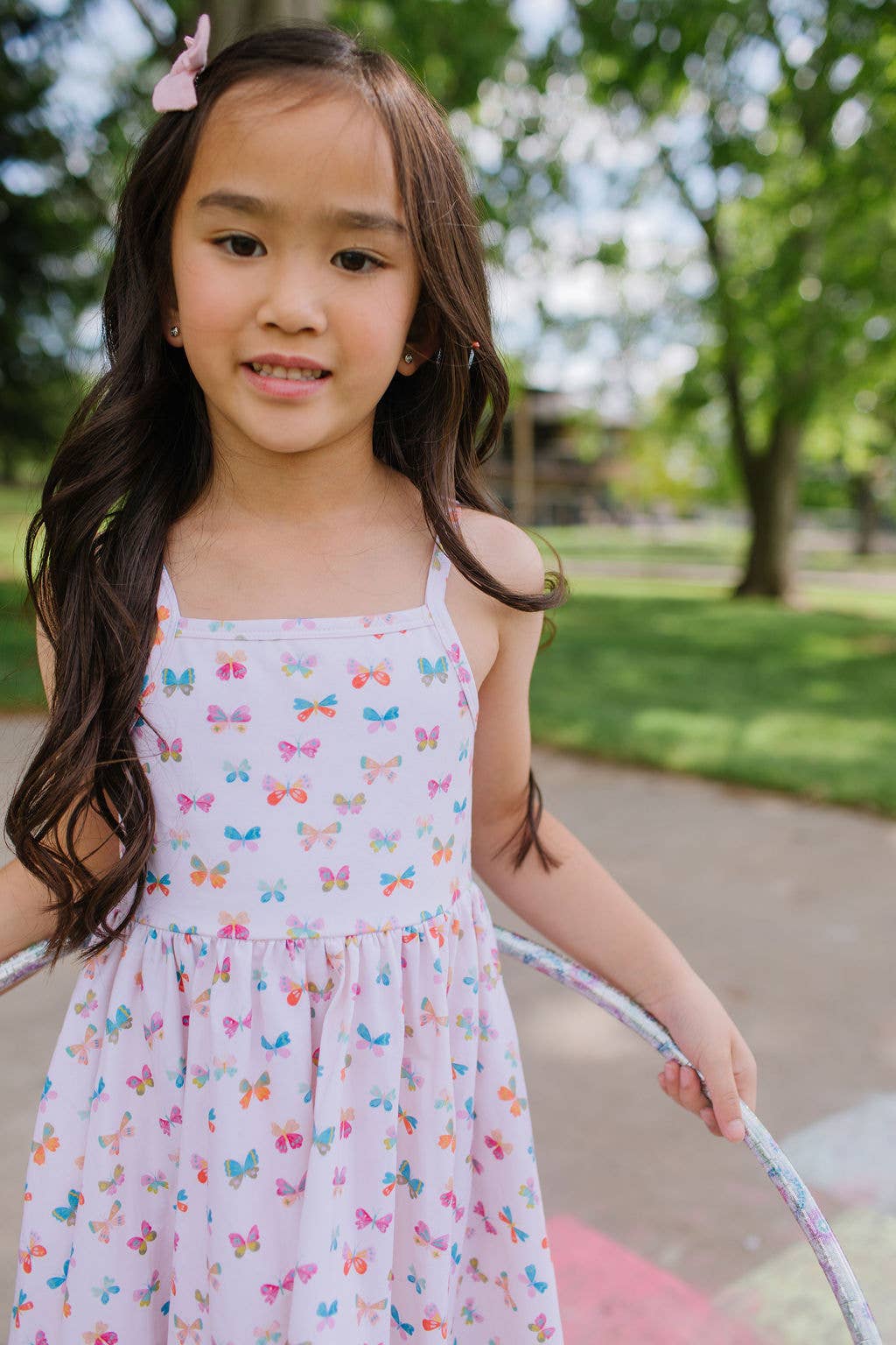 Camila Dress in Butterfly Rainbow | Girls Twirl Dress