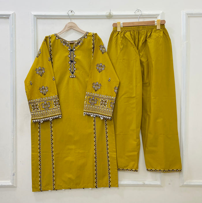 Dusty Mustard | 2PC Cotton D-616