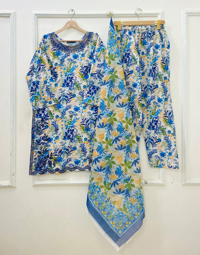 Flora 3PC | Bana Dora Lawn D-673