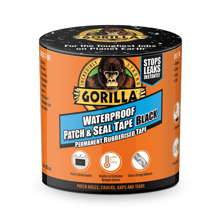 Gorilla® Waterproof Patch & Seal Tape 100mm x 3m Black