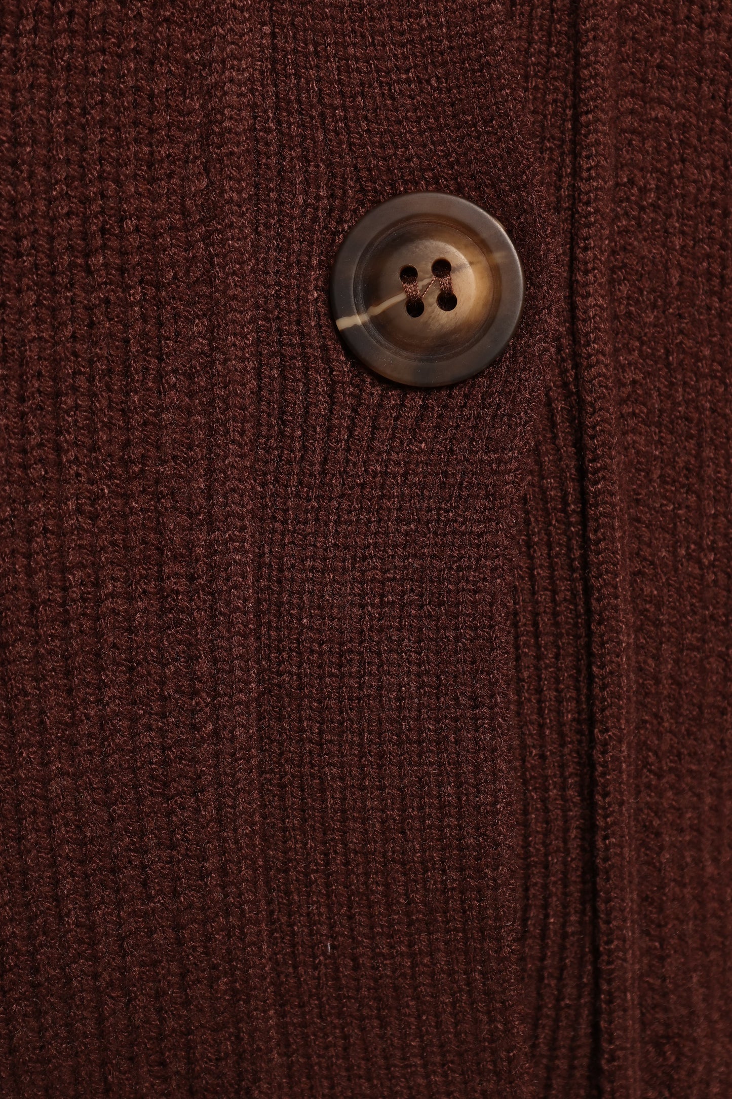 Eden Button Front Cardigan - Brown