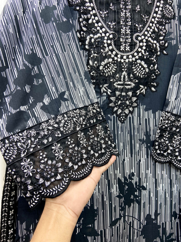 Premium Black | 3PC Lawn D-665