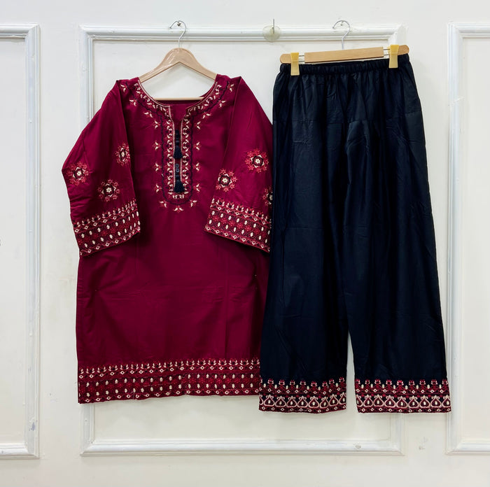 Shola | Farshi Shalwar 2PC Cotton D-630