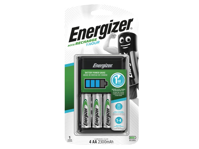 1-Hour Battery Charger + 4 x AA Batteries