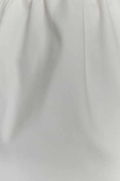 Ariana Pleated Neck Mini Dress - Ivory