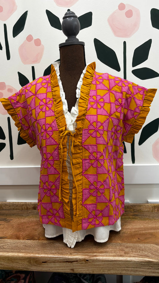 Appliqued vest