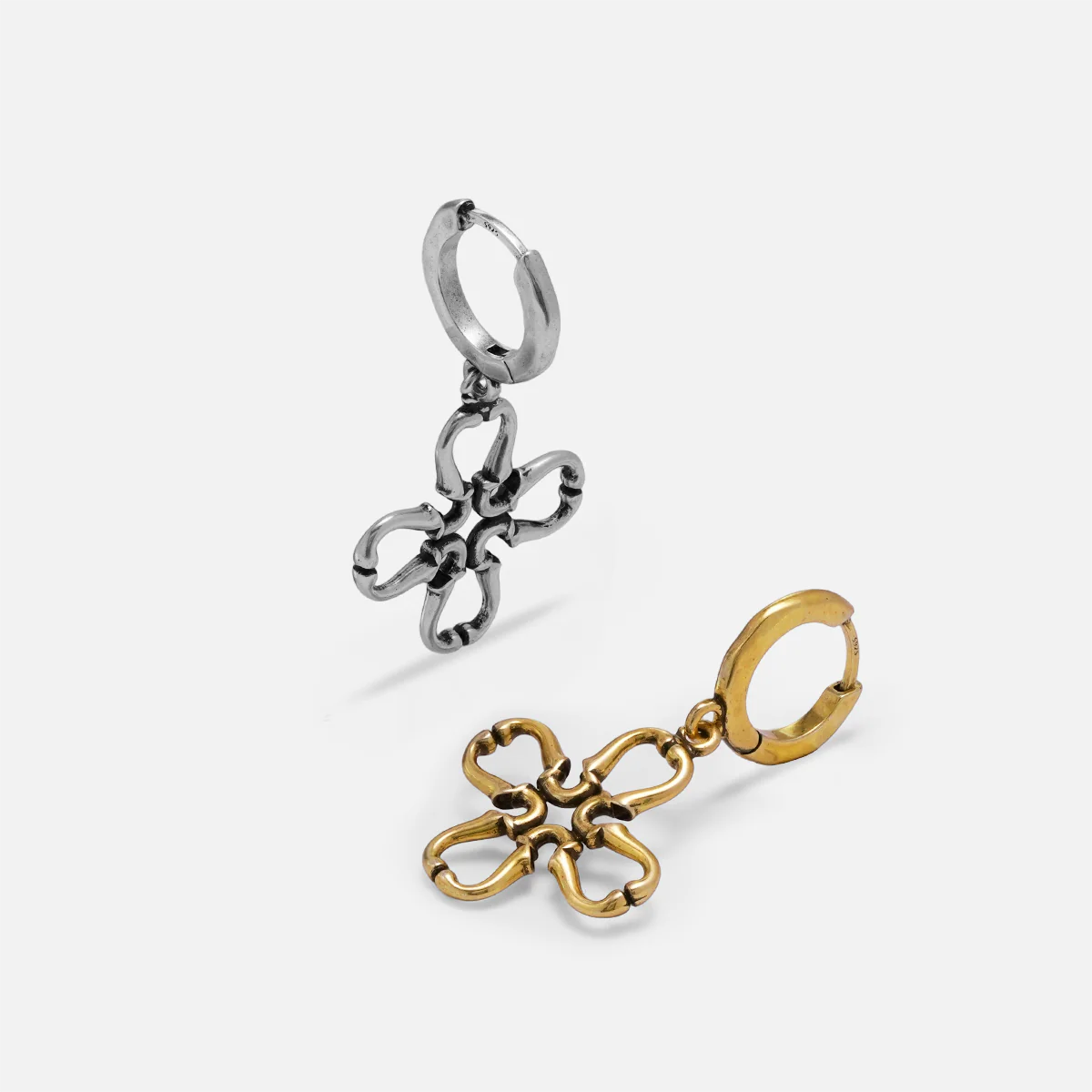 QUATREFOIL CROSS EARRINGS