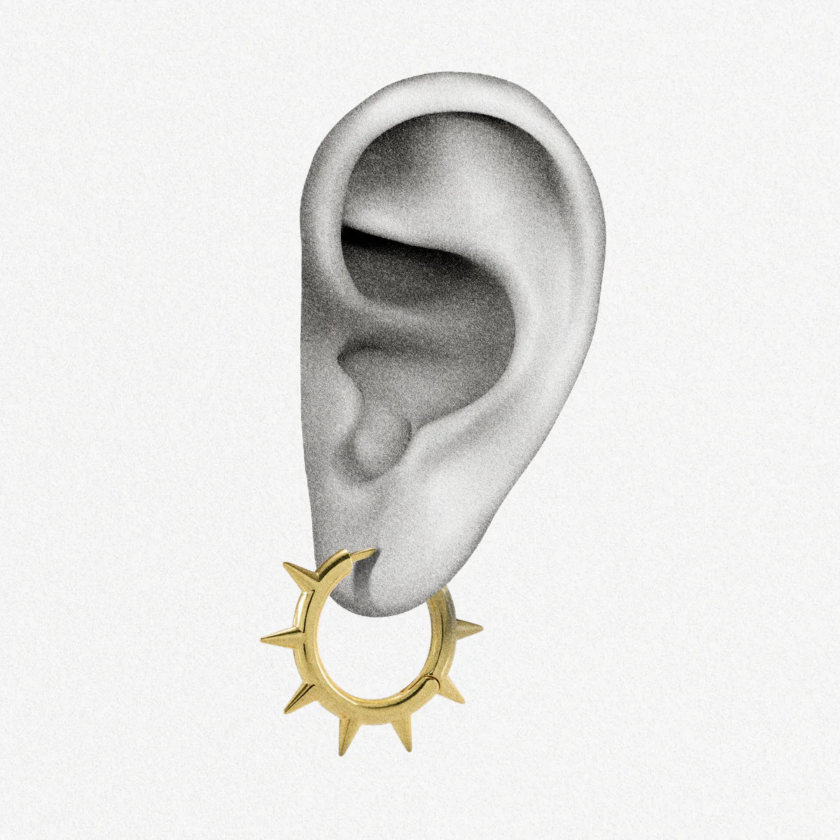 REBEL SPIKE HOOP EARRINGS