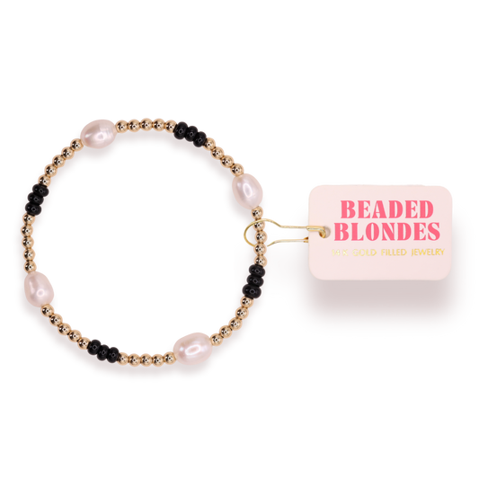 Black Pearl Poppi Bracelet: Petite 6.25 inch