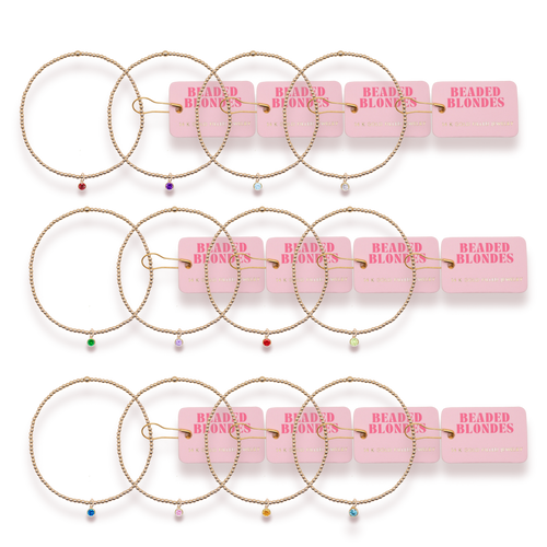 Birthstone Charm Bracelets: Petite 6.25 inch