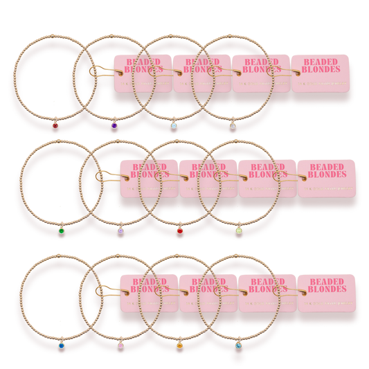 Birthstone Charm Bracelets: Petite 6.25 inch