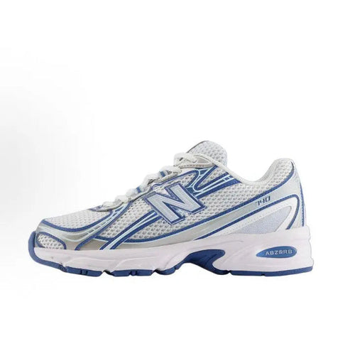 New Balance 740 running shoes, light blue and white with blue accents