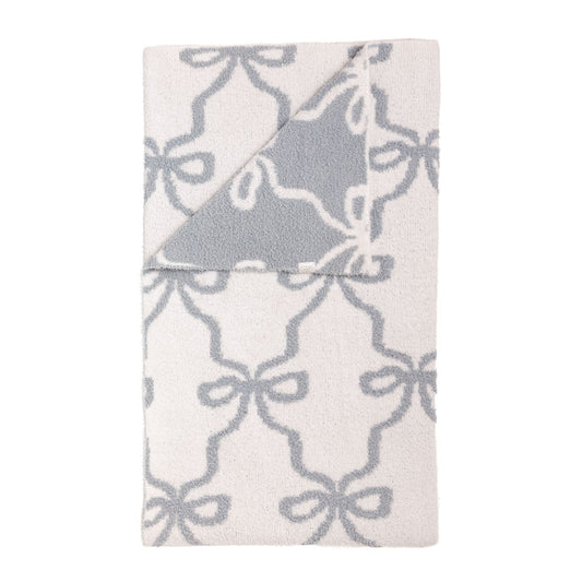 Bow chenille blanket