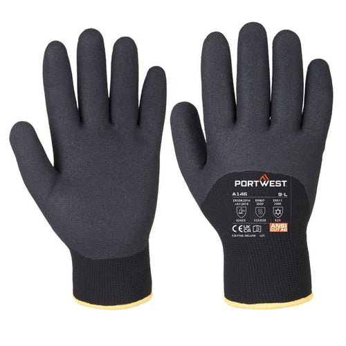 A146 - Cold 15 Nitrile Sandy 3/4 Dipped Gloves