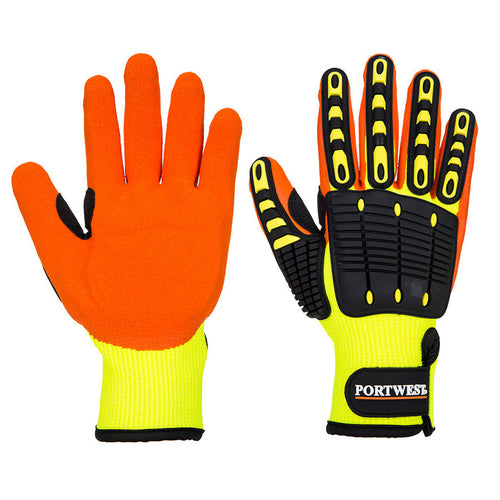 A721 - Impact 13 Nitrile Reinforced Palm Glove Yellow/Orange