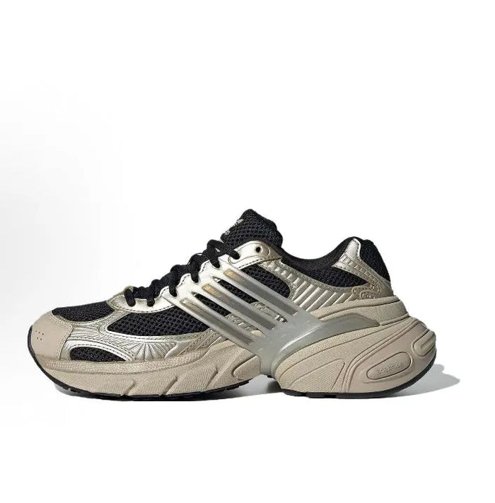 Adidas Adistar XLG sneakers, black/silver/beige, mesh upper, lace-up design