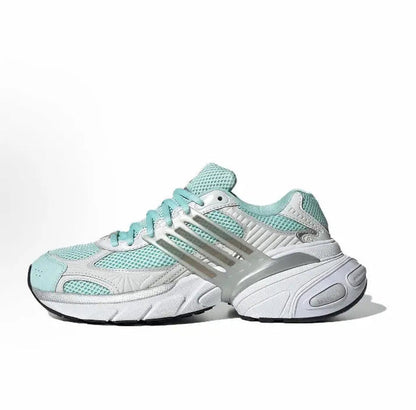 Adidas Adistar XLG pair of running shoes, mint uppers and silver soles