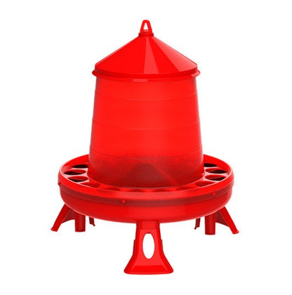 Agrihealth: Poultry Feeder Blue/Red Plastic + Legs 4kg