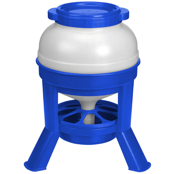 Agrihealth: Poultry Feeder + Legs (Blue) 20ltr