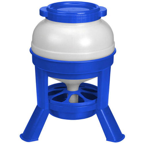 Agrihealth: Poultry Feeder + Legs (Blue) 20ltr