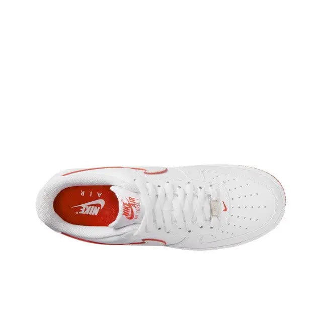 Nike Air Force 1 '07 Low sneakers, white upper with red lining and lace eyelets