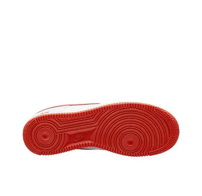Nike Air Force 1 '07 Low outsole, red textured rubber tread