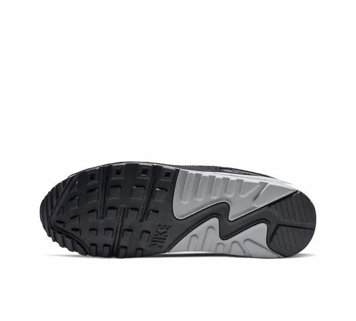 Air Max 90 running shoe outsole with black tread and gray-and-white traction pattern