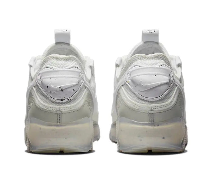 Nike Air Max 90 rear view sneaker with white heel tab and visible air cushioning