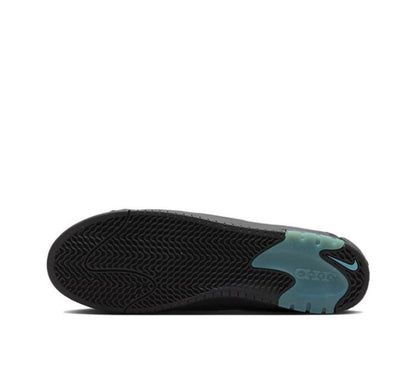 Nike Air Max outsole, black tread with light blue panel and teal Nike logo