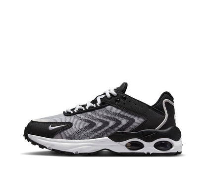 Nike Air Max TW lace-up sneakers in black with gray patterned panel and white midsole