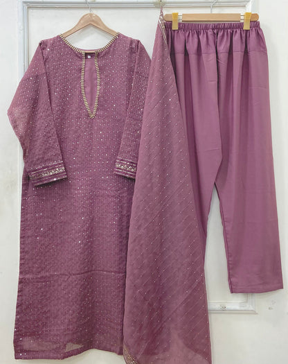 Anarkali | 3PC Chiffon D-649
