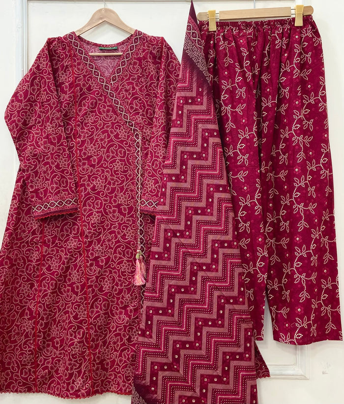 Small / Maroon-Chunri