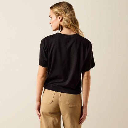 Ariat Womens Cacti Cowboy Hat T-Shirts - Black