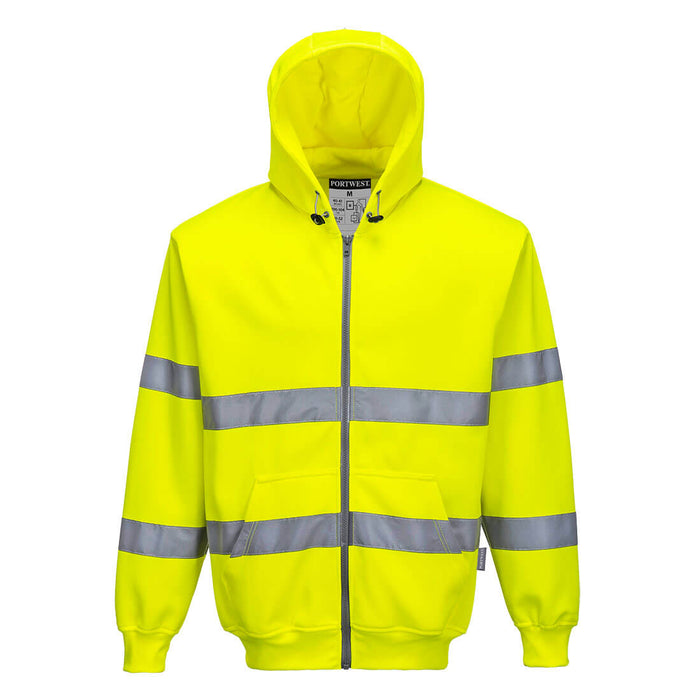B305 - Hi-Vis Zipped Hoodie
