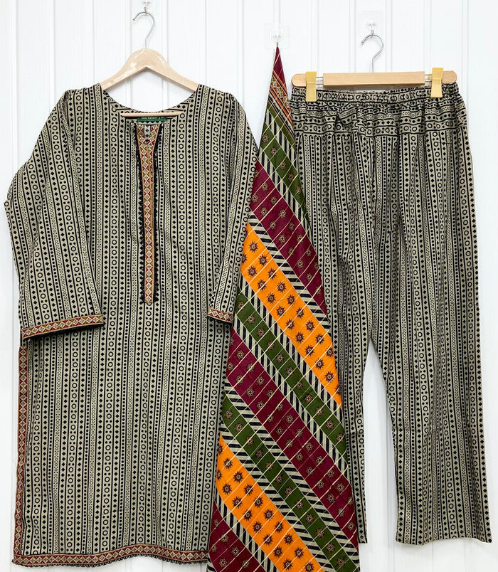 Bin Saeed 3PC | Lawn D-724