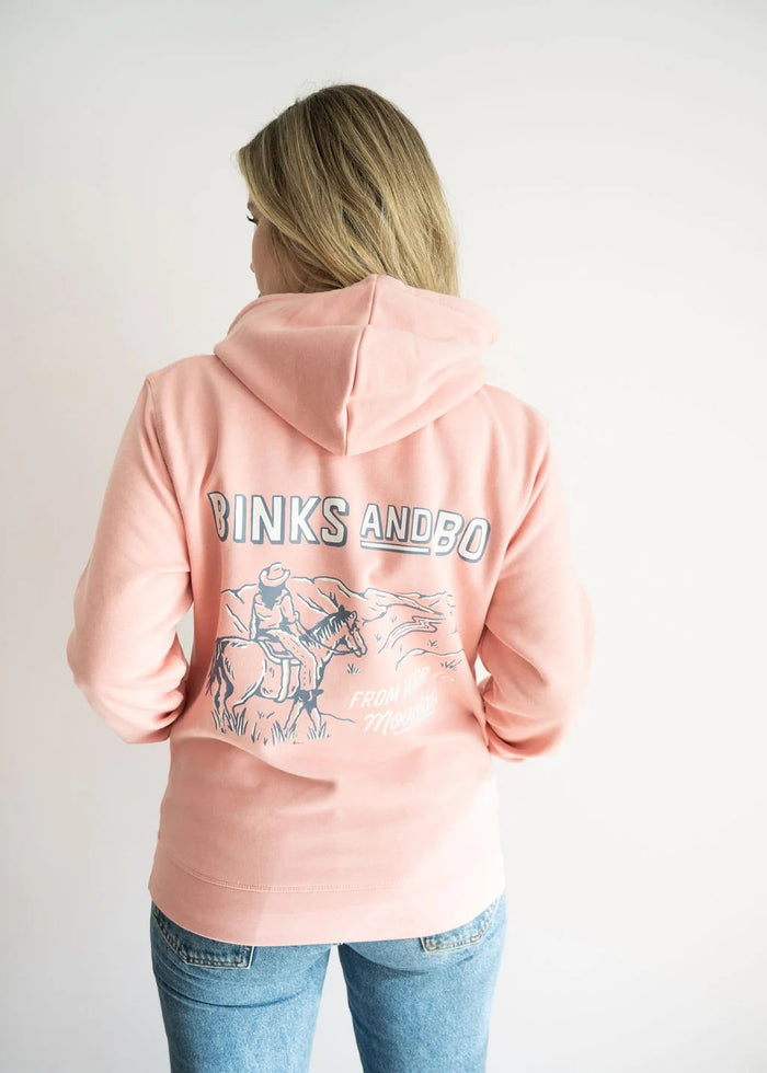 Binks & Bo Moor To Mountain Cowgirl Hoodies - Canyon Pink