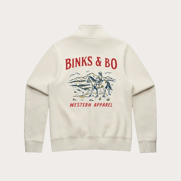 Binks & Bo Western Apparel Ladies Quarter Zip Sweaters - Ecru