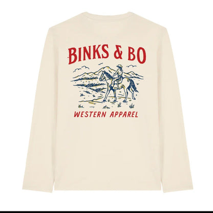 Binks & Bo Western Apparel Long Sleeve T-Shirts - Natural
