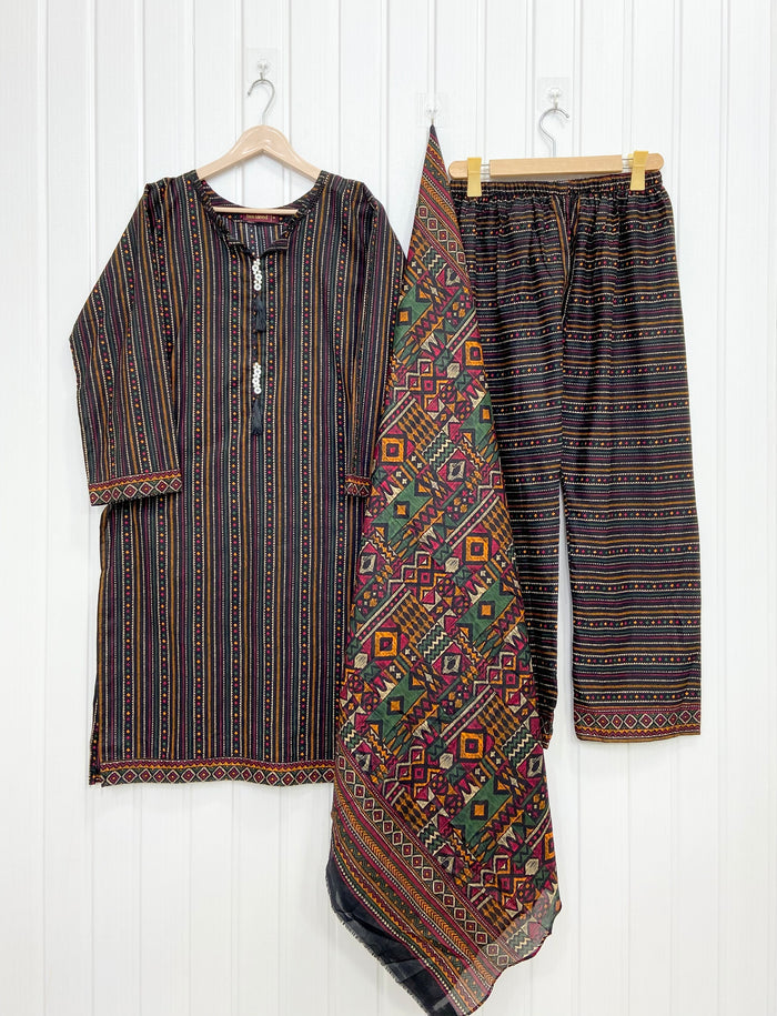 Binsaeed Lawn | 3PC D-745