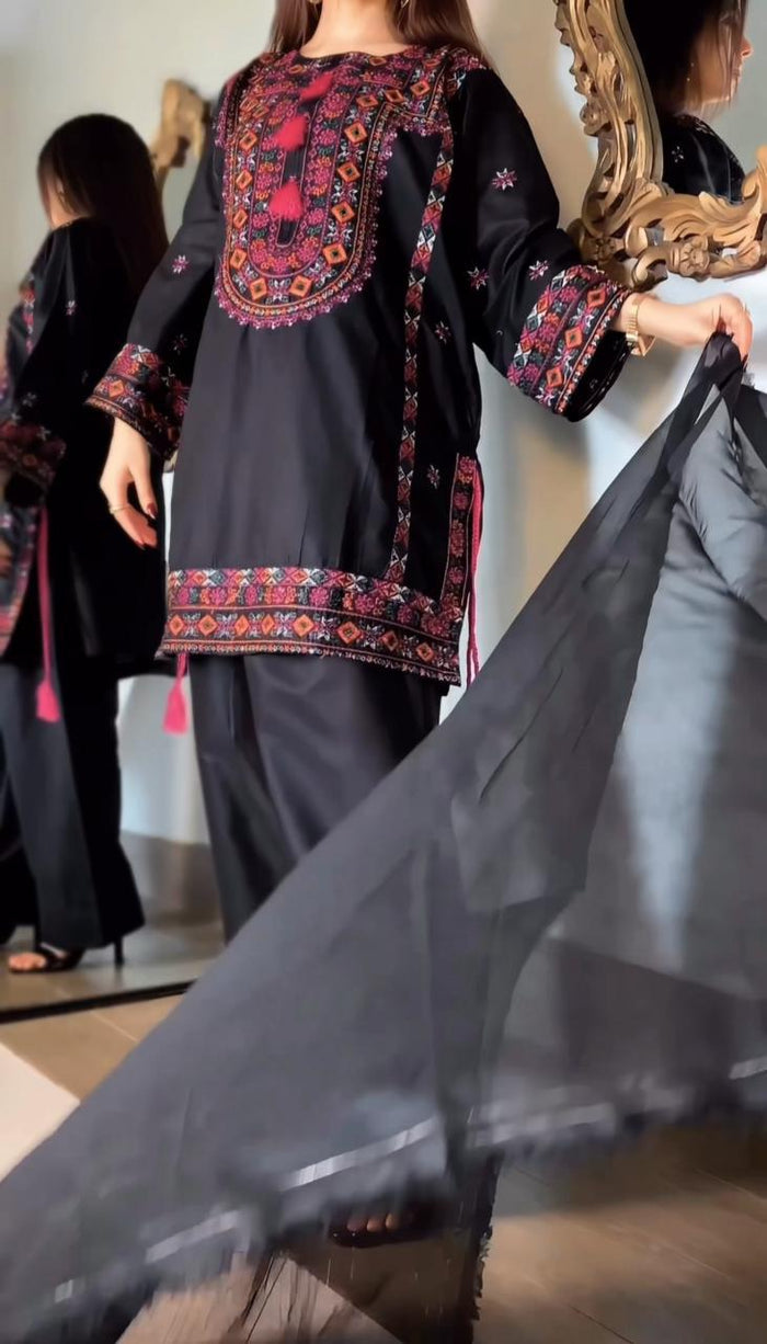 Black Balochi (Cotton) (Hit Code) D-338