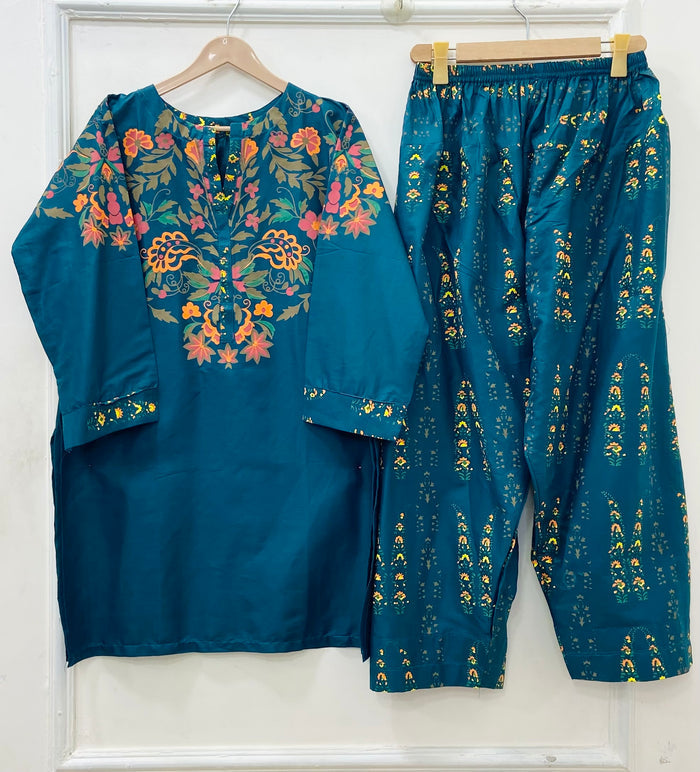 Block Printed Farshi | 2PC Lawn D-634