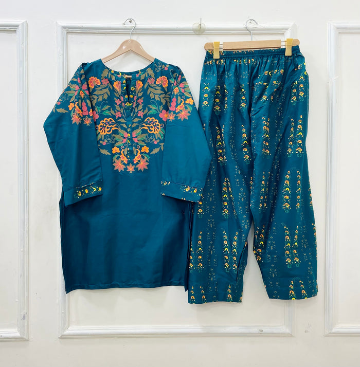 Block Printed Farshi | 2PC Lawn D-634