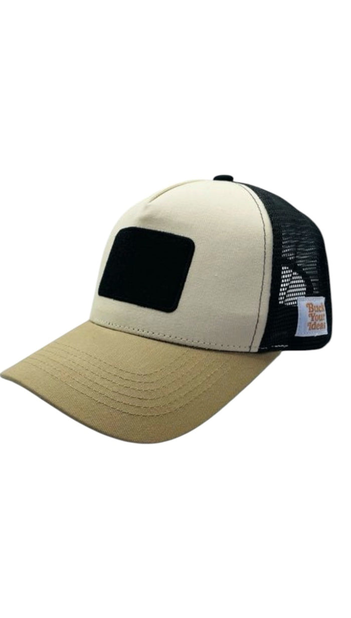 Buck Your Ideas Velcro Patch Black / Khaki / Cream Cap