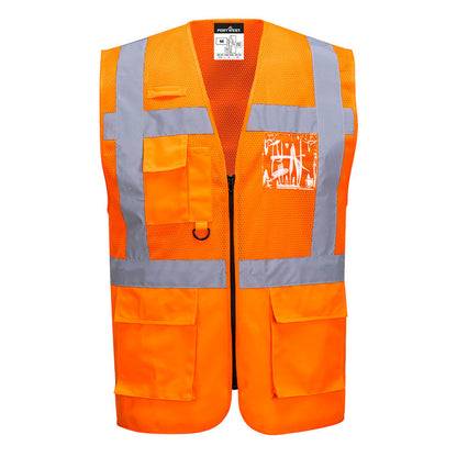 C496 - Madrid Hi-Vis Half Mesh Executive Vest