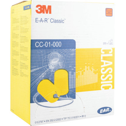 CC-01-000 - E-A-R™ Classic™ Corded Earplugs 31 SNR (Box of 200)