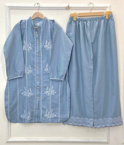 Chicken Kari- Handcrafted Co-Ord Set (Khaddar) D-222